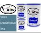 Preview: Volvo, Medium Blue, 213: 500ml Lackdose + 500ml Klarlack + 250ml Härter - Set, von ATW Autoteile West.